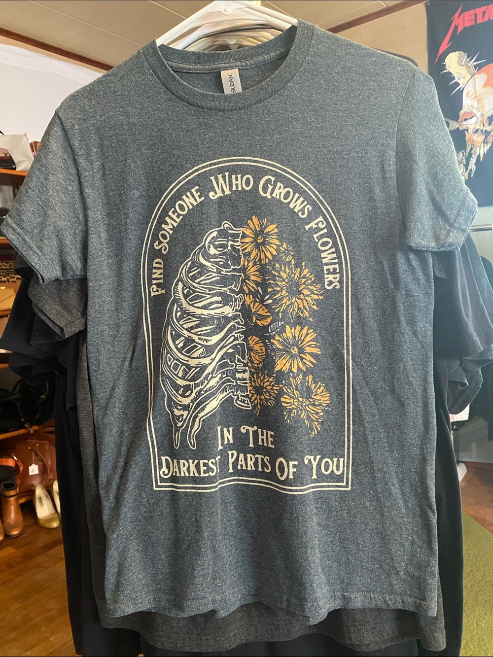Zach Bryan Song Lyrics with Yellow Floral Ribcage Print
